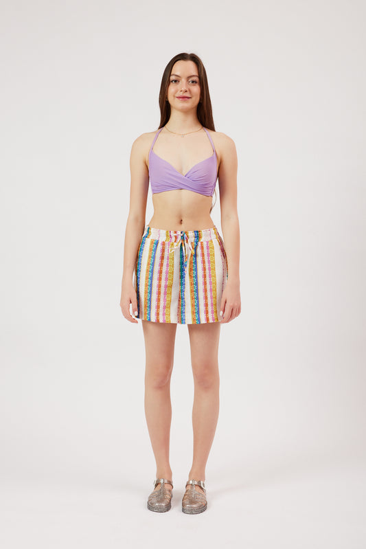 Striped Flowy Shorts