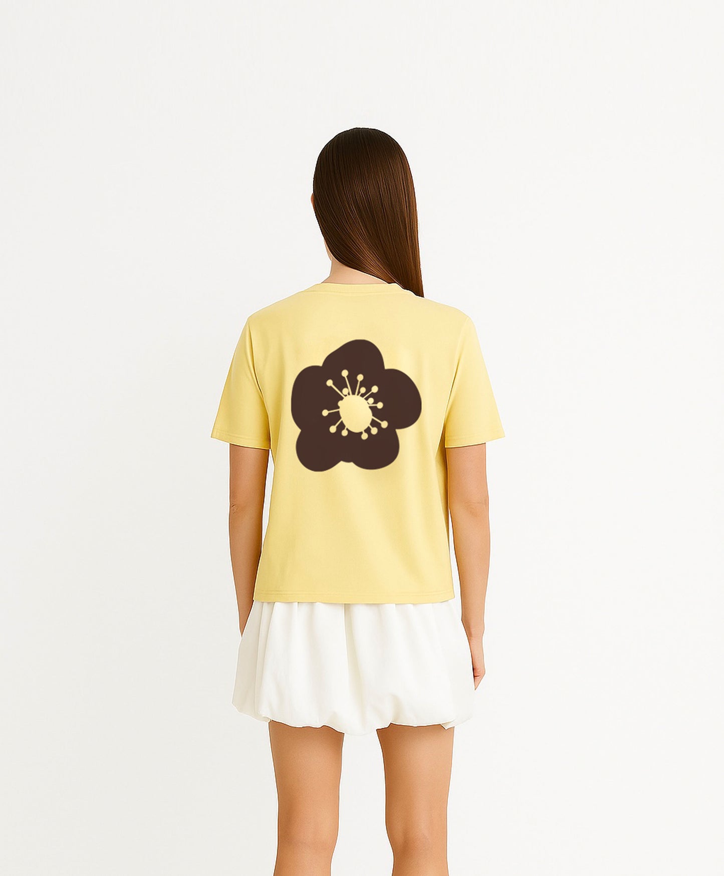 Bloomwalk Yellow-Brown Oversize Tişört