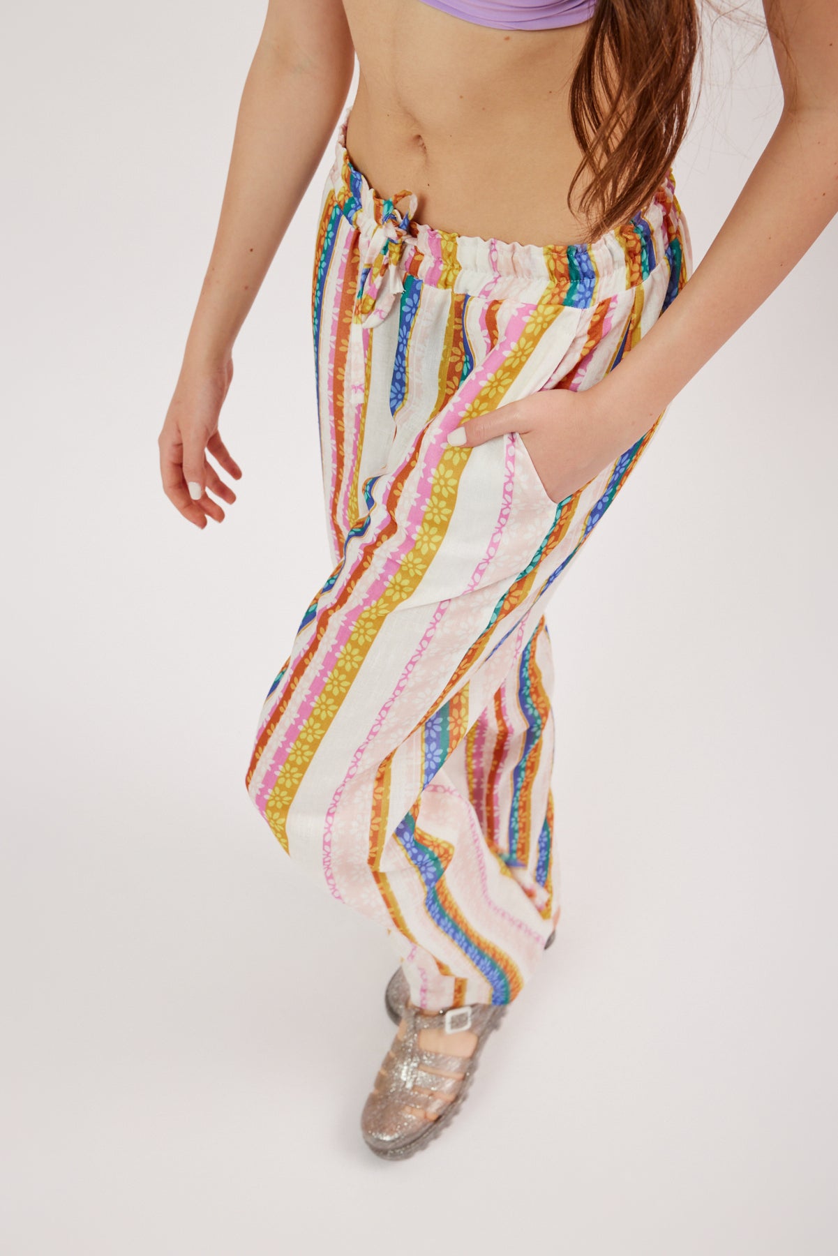 Striped Loose Trousers