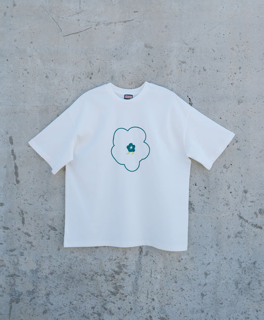 Bloomwalk White-Green Oversize Tişört